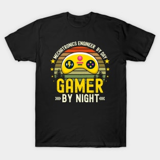 Mechatronic engineer Lover by Day Gamer By Night For Gamers T-Shirt